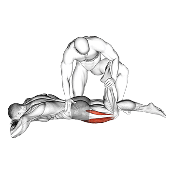 Assisted Prone Lying Quadriceps Stretch
