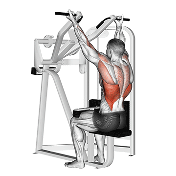 Reverse grip machine lat pulldown