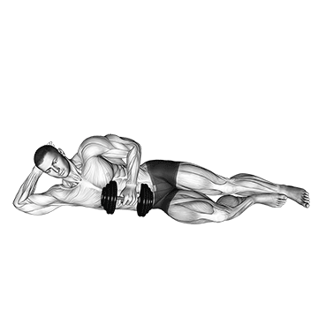 Dumbbell lying external shoulder rotation